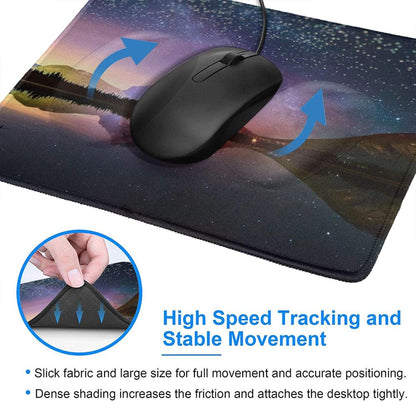Mouse Pad Customized Mousepad Non-Slip Rubber Base Mouse Pads for Computers Laptop Office Desk Accessories Stars Reflected in A Mountain Lake Mouse Pad