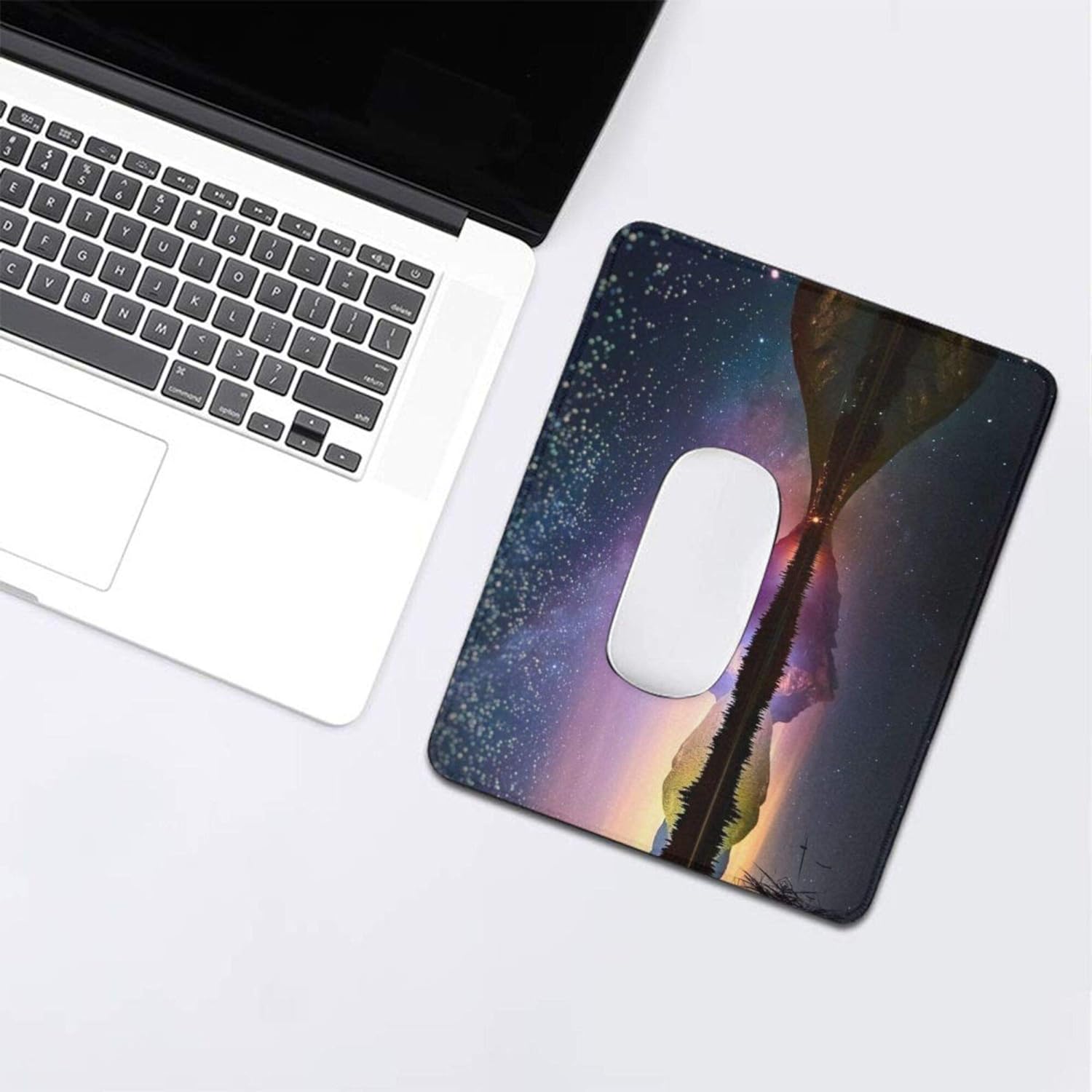 Mouse Pad Customized Mousepad Non-Slip Rubber Base Mouse Pads for Computers Laptop Office Desk Accessories Stars Reflected in A Mountain Lake Mouse Pad