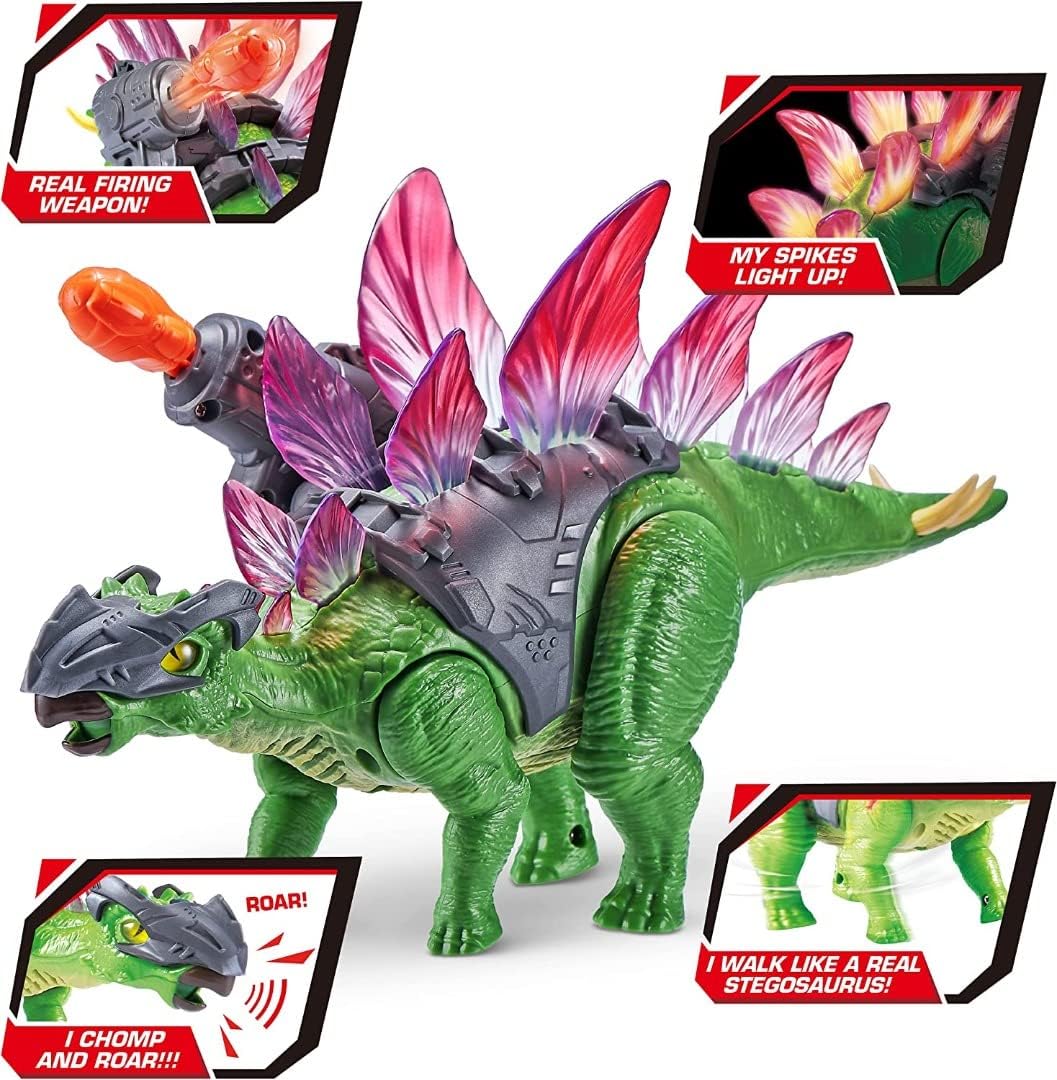 Robo Alive Dino Wars Raptor Toy, Robotic Toy, Realistic Dinosaur Movement, Battle Armor (Stegosaurus