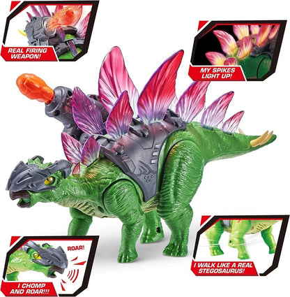 Robo Alive Dino Wars Raptor Toy, Robotic Toy, Realistic Dinosaur Movement, Battle Armor (Stegosaurus