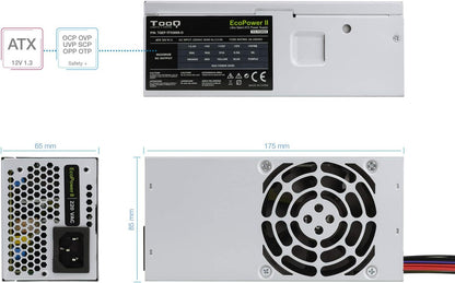 TooQ TQEP-TFX500S-O - 500 W Ecopower II Power Supply TFX 12 V V1.3 OEM Silent Fan