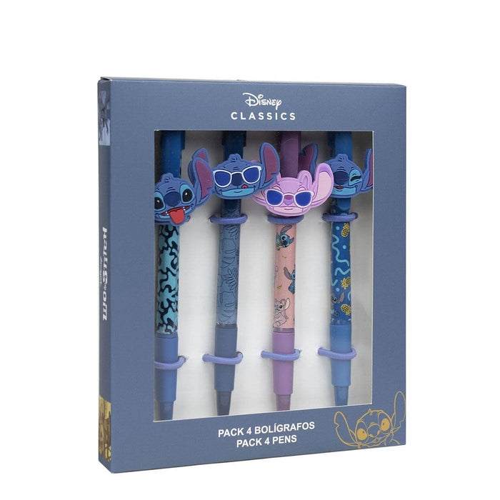 Stitch CERDÁ LIFE'S LITTLE MOMENTS - Pack de 4 bolígrafos