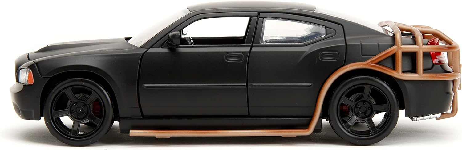 Jada Toys F&F Dodge Charger Heist Car, Fast and Furios, 1:24, Muscle Car, Conocido en la Serie de películas, Color Negro
