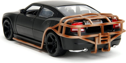 Jada Toys F&F Dodge Charger Heist Car, Fast and Furios, 1:24, Muscle Car, Conocido en la Serie de películas, Color Negro