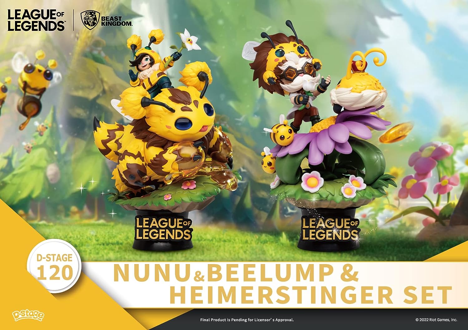 BEAST KINGDOM CO., LTD League of Legends: Nunu, Beelump, and Heimerstinger D-Stage DS-102 Set