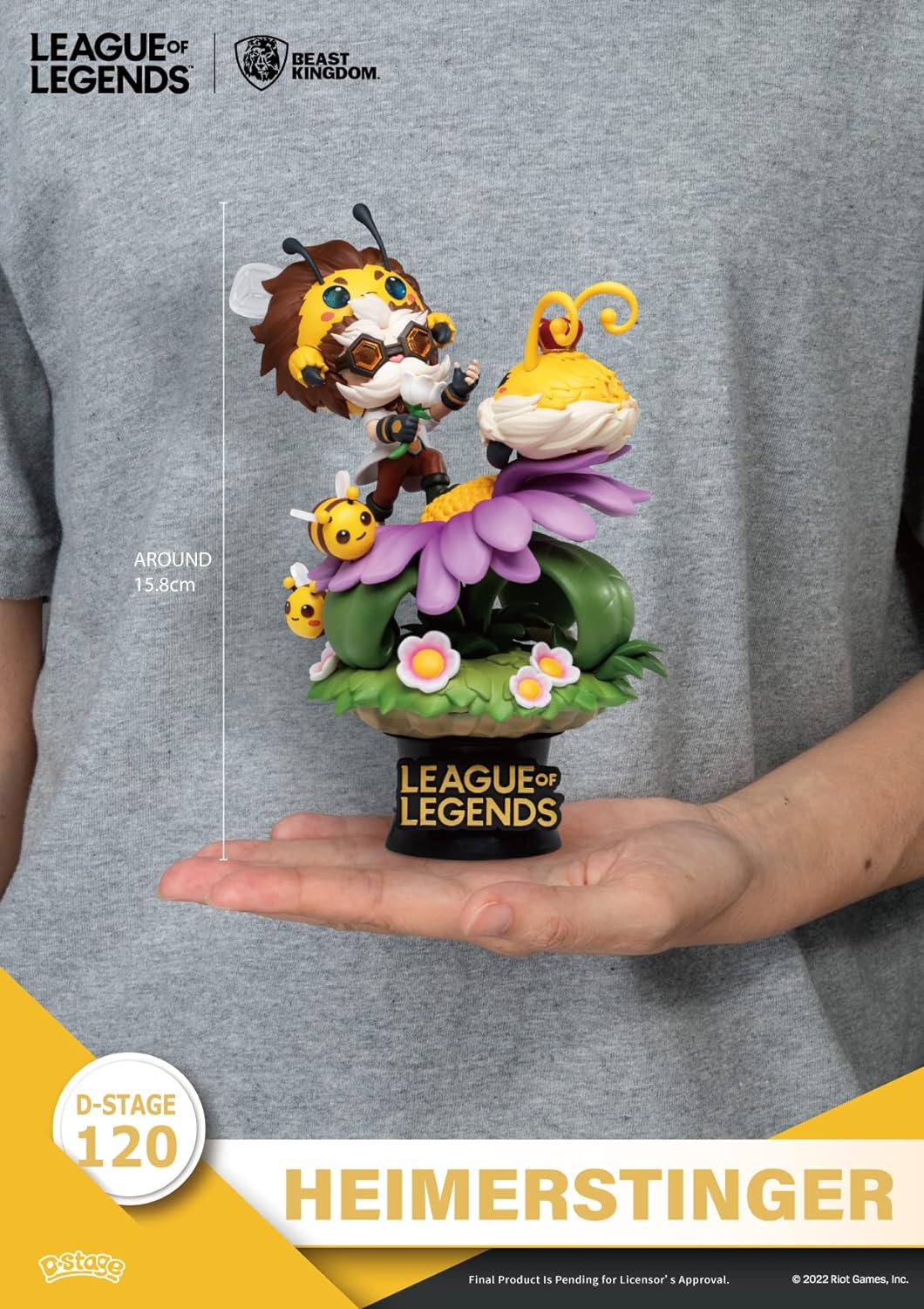 BEAST KINGDOM CO., LTD League of Legends: Nunu, Beelump, and Heimerstinger D-Stage DS-102 Set