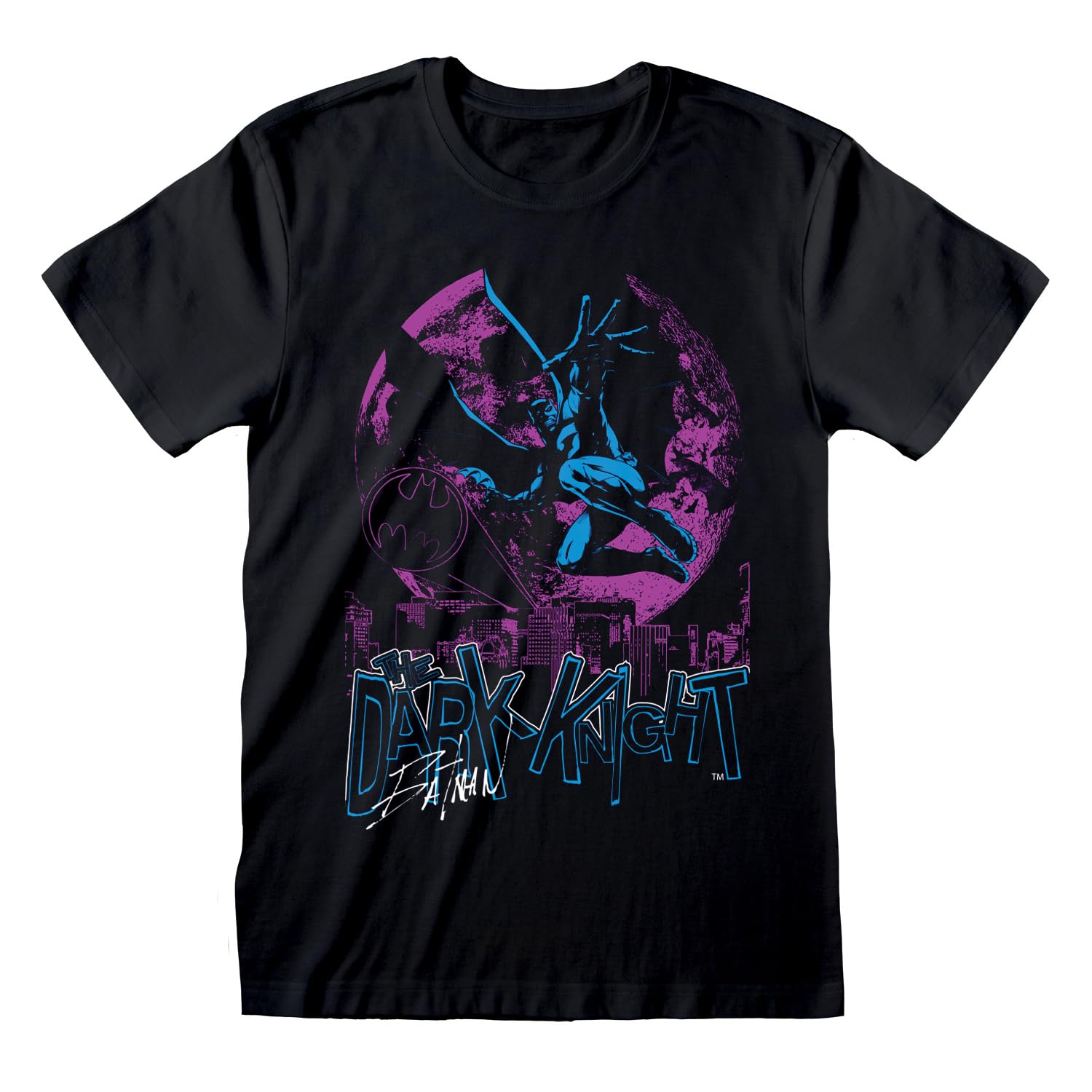 Officially Licenced DC Comics Batman Dark Knight T-Shirt Black