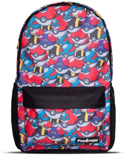 Pokemon Catch 'Em All Sublimation All-Over Print Backpack, Black (Bp108511pok