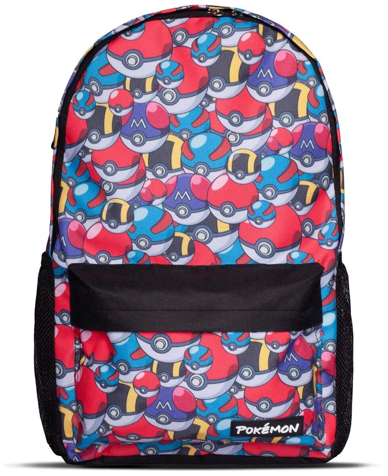 Pokemon Catch 'Em All Sublimation All-Over Print Backpack, Black (Bp108511pok