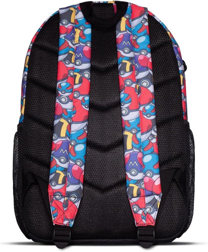 Pokemon Catch 'Em All Sublimation All-Over Print Backpack, Black (Bp108511pok