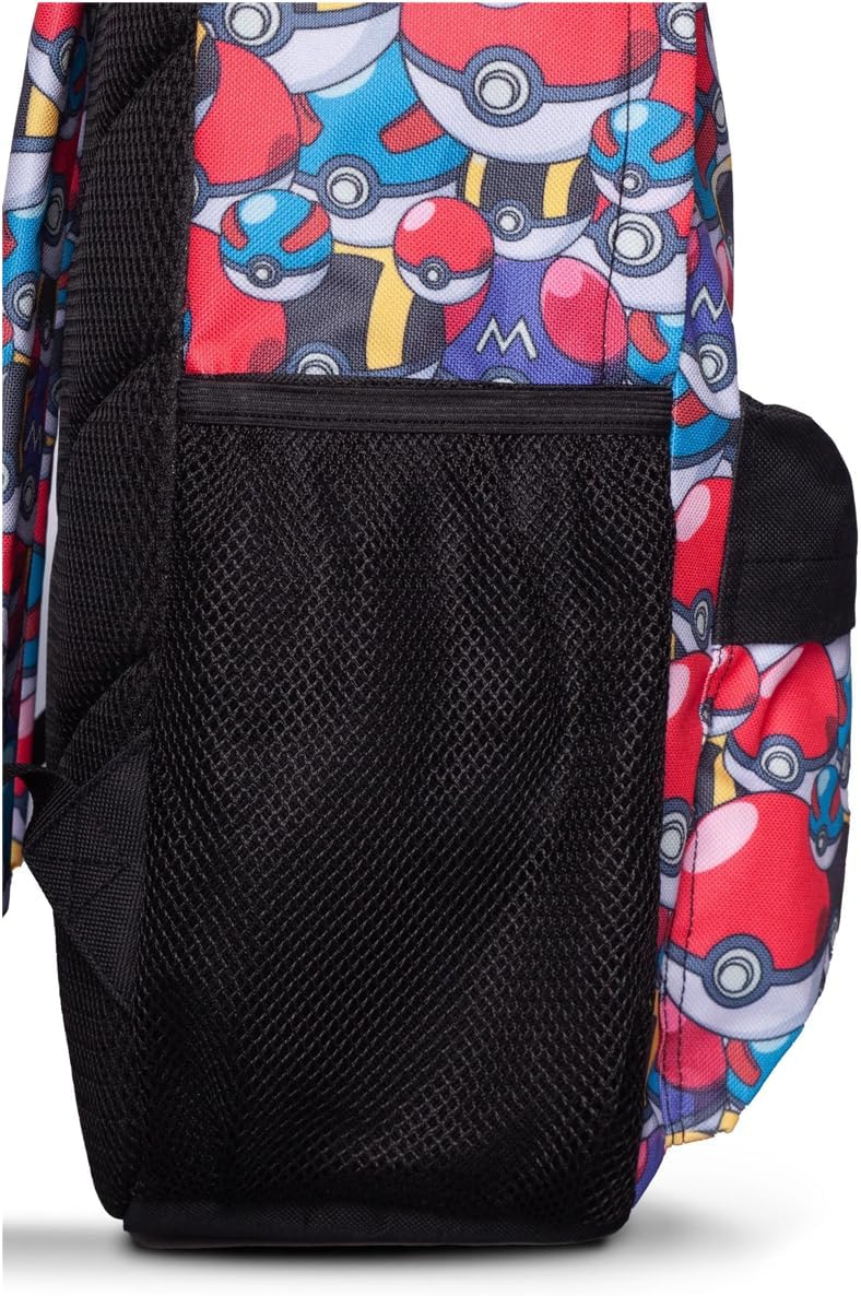 Pokemon Catch 'Em All Sublimation All-Over Print Backpack, Black (Bp108511pok