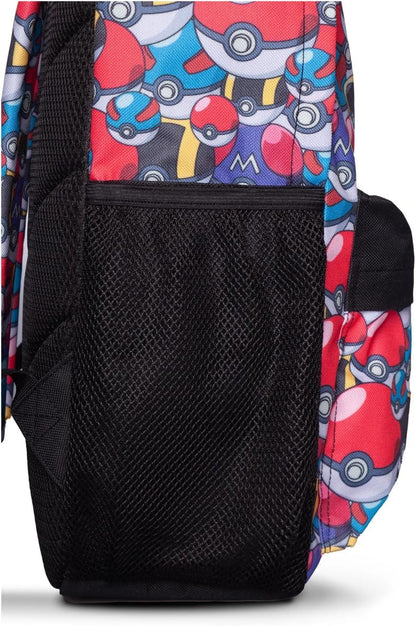 Pokemon Catch 'Em All Sublimation All-Over Print Backpack, Black (Bp108511pok