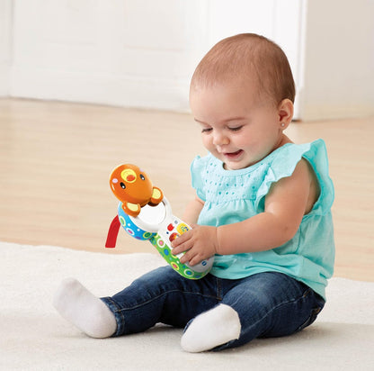 VTech Il Telefono di Teddy, Telefono per Bambini Interattivo, Impara i Colori e i Numeri, Cellulare con Clip, Gioco Neonato con 4 Canzoni e 15 Melodie, Lingua Italiana, Batterie Incluse, 6-36 Mesi