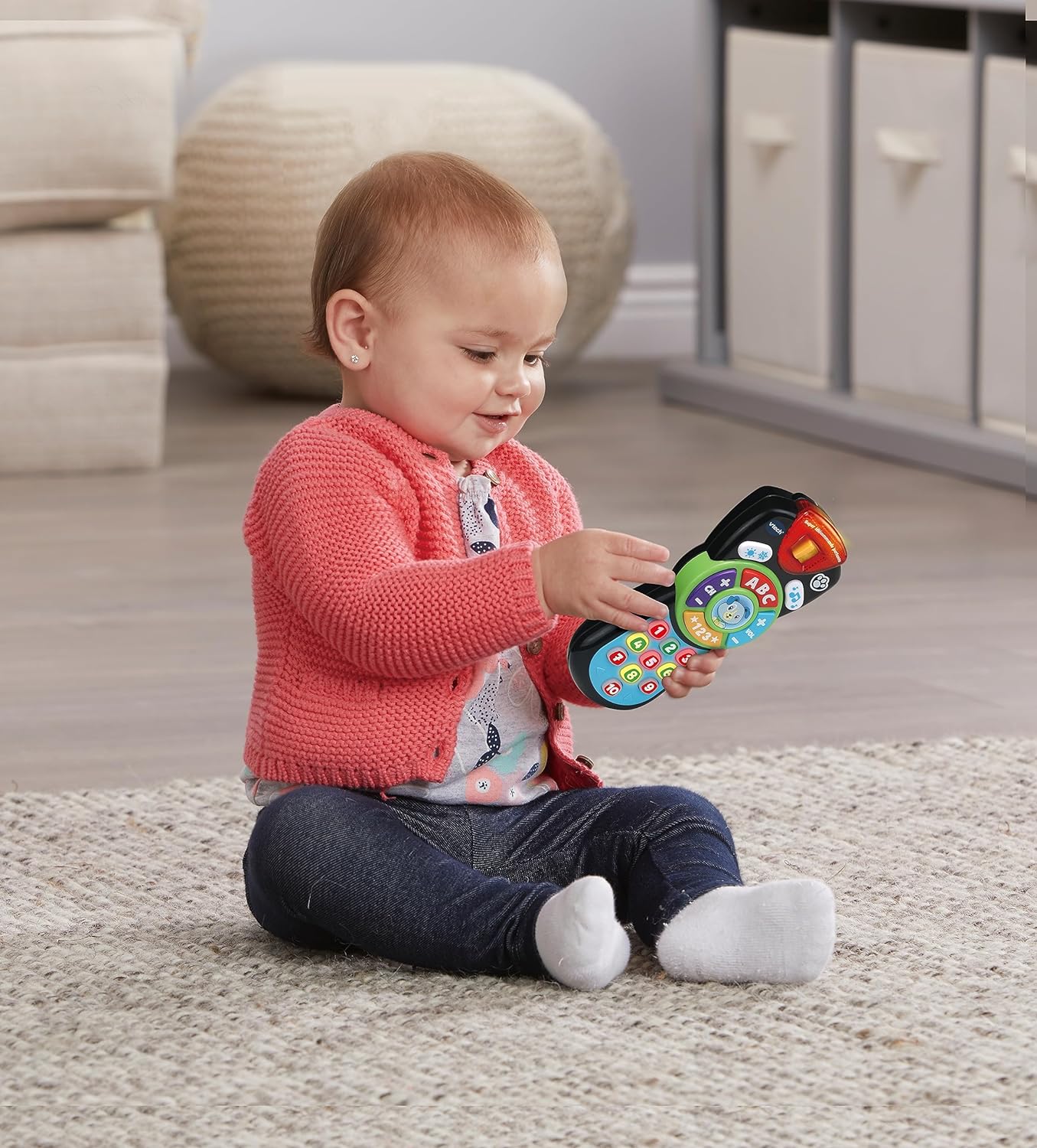 VTech Super Telecomando Parlante, Telecomando Interattivo per Neonati, Impara i Numeri e l'Alfabeto Insieme a Scout, Oltre 100 Canzoni per Bambini, Lingua Italiana, Batterie Incluse, 9-36 Mesi