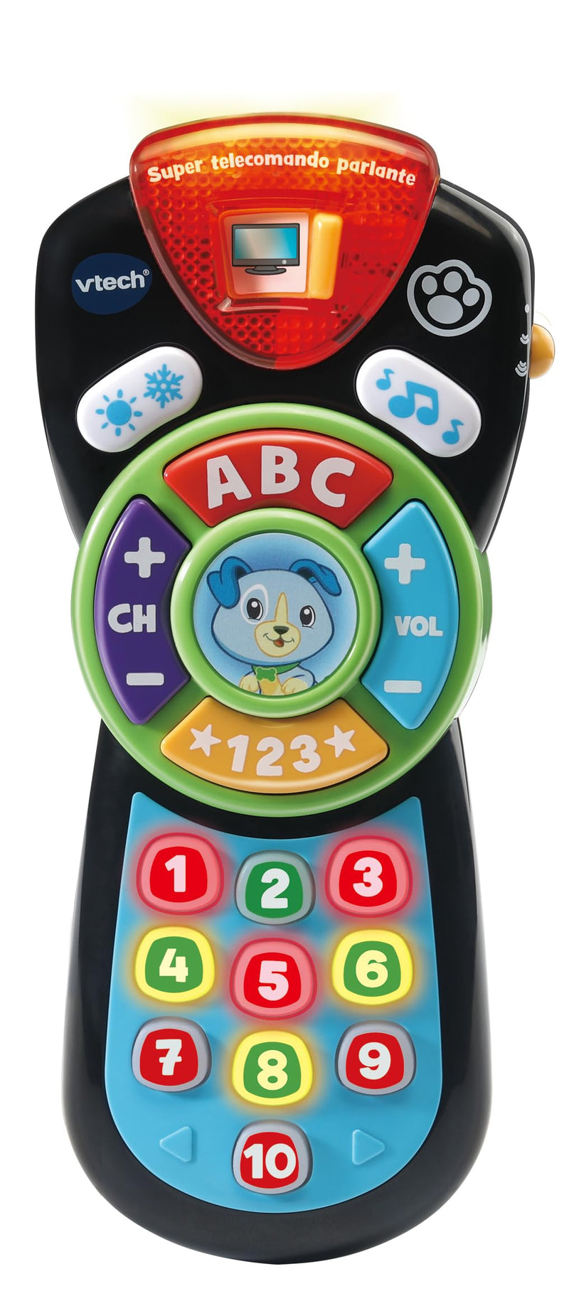 VTech Super Telecomando Parlante, Telecomando Interattivo per Neonati, Impara i Numeri e l'Alfabeto Insieme a Scout, Oltre 100 Canzoni per Bambini, Lingua Italiana, Batterie Incluse, 9-36 Mesi