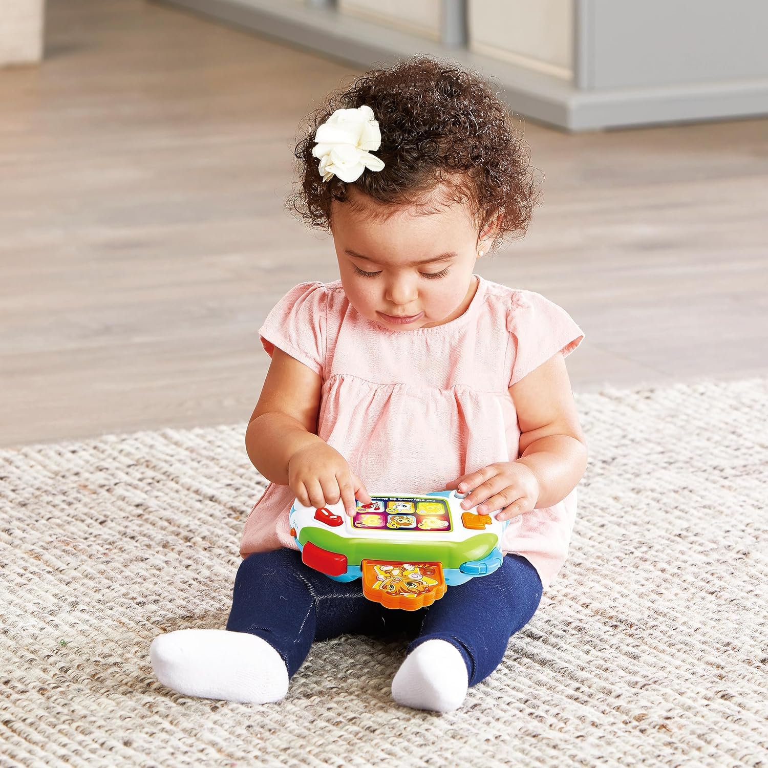 VTech Baby Console delle Scoperte, Joystick Interattivo per Neonati, Impara gli Animali e l'Alfabeto in Italiano e Inglese, Gioco Neonato con Pulsanti Realistici, Batterie Incluse, 9-36 Mesi
