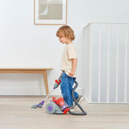 Casdon Dyson DC22 Vacuum Cleaner | Toy Dyson DC22 Vacuum Cleaner & Henry Cleaning Trolley | Henry-Inspired Toy Cleaning Trolley For Children Aged 3+ | Wheels Around From Room To Room!