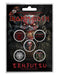 Iron Maiden Pacchetto Spille Senjutsu Band Logo Nuovo Ufficiale 5 X Pacchetto