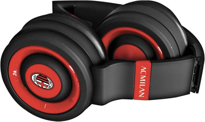 AC Milan Wireless Headphones Over-Ear Wireless Headphones, Foldable Wireless Bluetooth Headphones, Headphones with Built-in Microphone, Micro SD Slot, FM Radio for iPhone/Android/Travel/PC