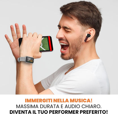 Techmade TM-K201E-MIL Earbuds Auricolari Bluetooth AC Milan Marca