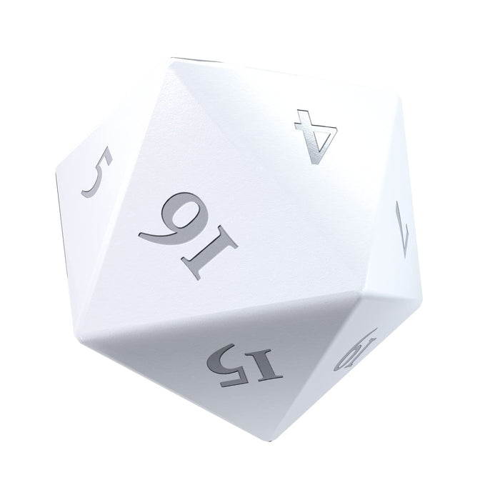 Vivid Heavy Metal D20 Dice White (2
