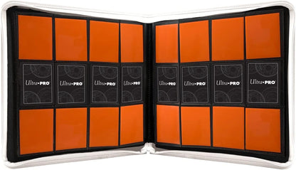 Ultra PRO - Vivid 12-Pocket Zippered PRO-Binder: White - Protect 480 Standard Size Cards In Side Loading Pockets, Protect Valuable Sports Cards & Collectible Trading Cards