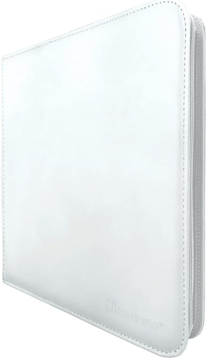 Ultra PRO - Vivid 9-Pocket Zippered PRO-Binder: White - Protect 360 Standard Size Cards In Side Loading Pockets, Protect Valuable Sports Cards & Collectible Trading Cards
