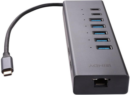 Lindy 43373 DST-Mini Duo, Mini Docking Station for USB-C 2X 4K HDMI Laptops