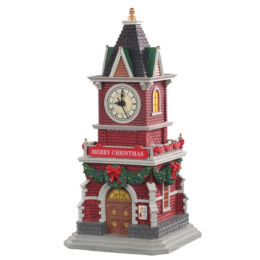 Lemax Christmas Village Tannenbaum Clock Tower Battery Operated (1.5V) - 05679