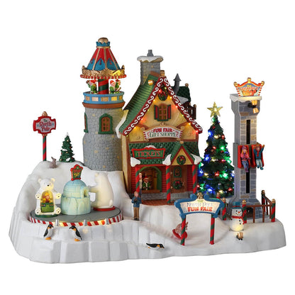 Lemax- Santa's Wonderland Sights & Sounds: North Pole Fun Fair, Multicolor (35020-UK