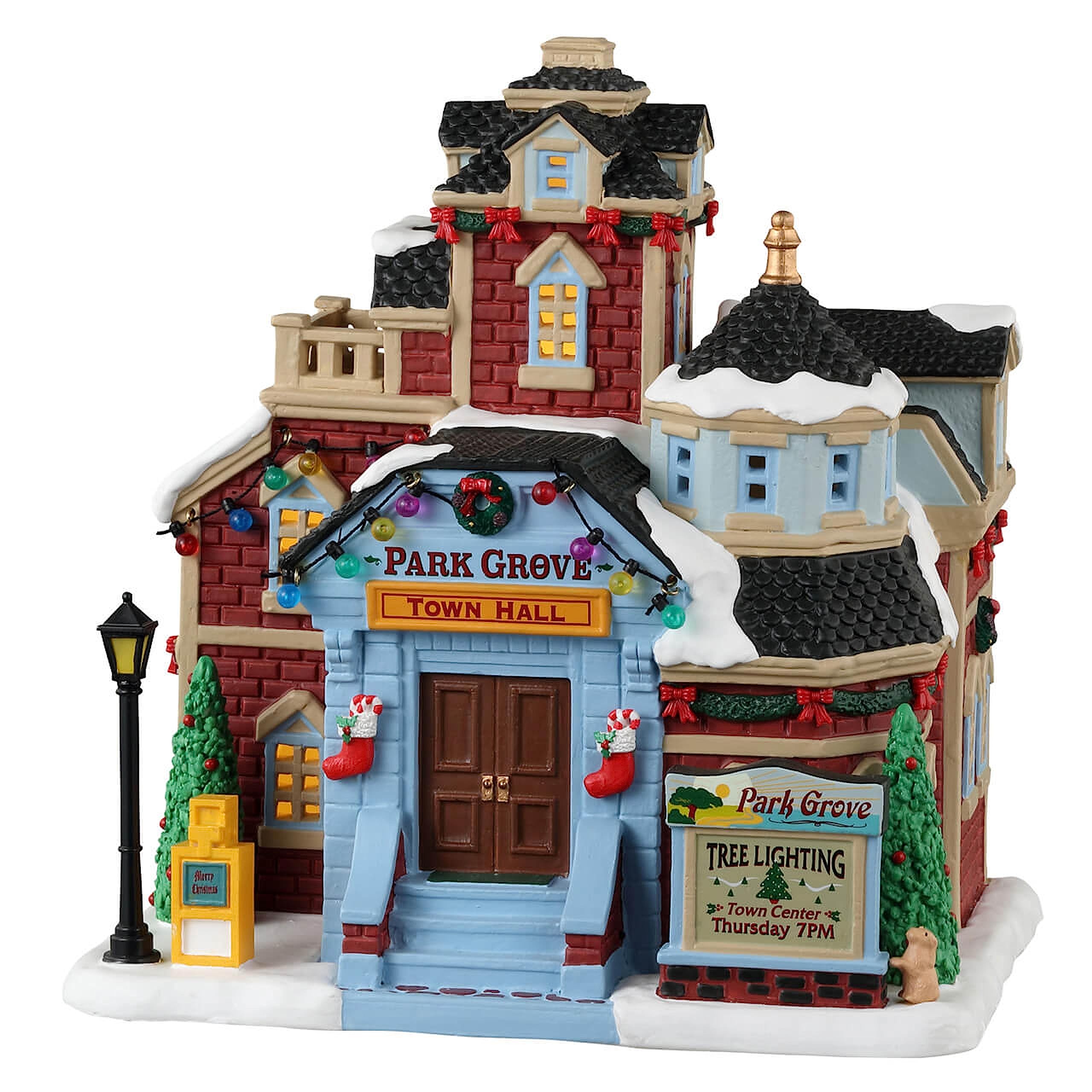 Lemax 35045 Caddington Village Lighted Building: Park Grove Town Hall