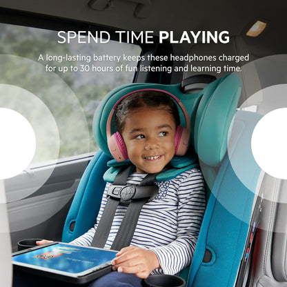 Belkin SoundForm Mini Kids Wireless Headphones with Built in Microphone, On Ear Headsets Girls and Boys For Online Learning, School, Travel Compatible with iPhones, iPads, Galaxy and more