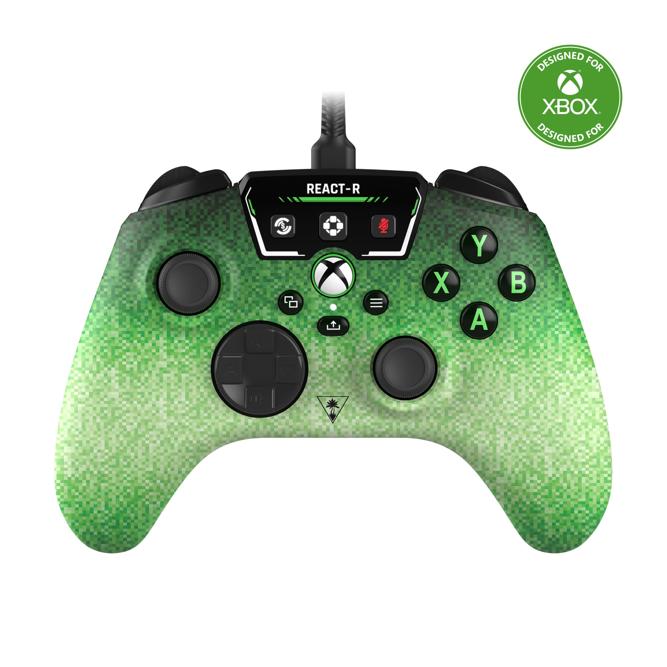 Turtle Beach React-R Pixel Controller di Gioco Cablato con Controlli Audio, Pulsanti Mappabili e Impugnature Testurizzate per Xbox Series X|S, Xbox One e PC