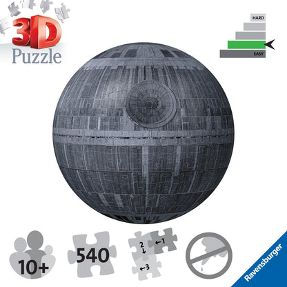 Ravensburger Star Wars Death Star 3D Jigsaw Puzzle for Kids Age 10 Years Up - 540 Pieces - No Glue Required - Easter Gifts for Adults