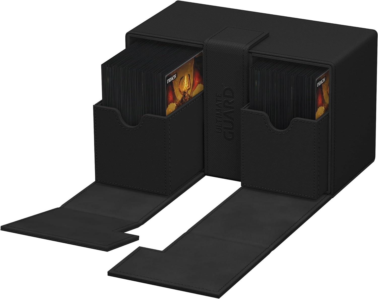 Ultimate Guard UGD011234 Twin Flip`n`Tray 160+ XenoSkin Monocolor Negro caja para tarjetas