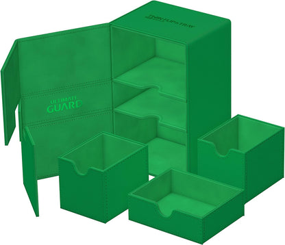 Ultimate Guard UGD011238 Twin Flip'n`Tray 160+ XenoSkin Monocolour Green Card Box