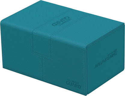 Ultimate Guard UGD011239 Twin Flip'n`Tray 160+ XenoSkin Monocolour Petrol Blue Card Box