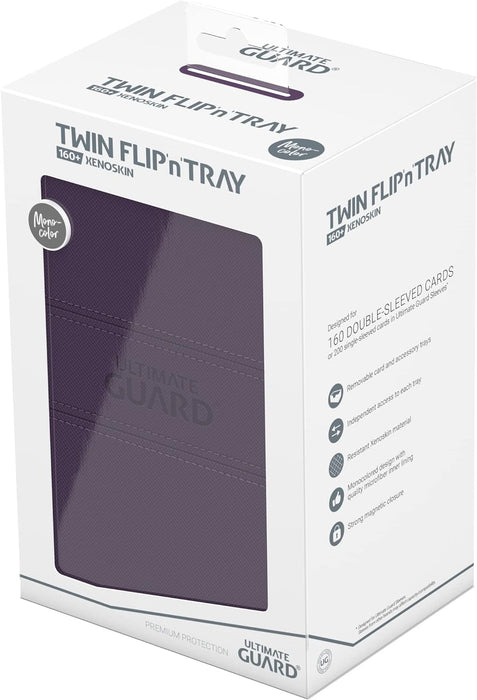 Ultimate Guard UGD011240 Twin Flip'n`Tray 160+ XenoSkin Monocolour Purple Card Box