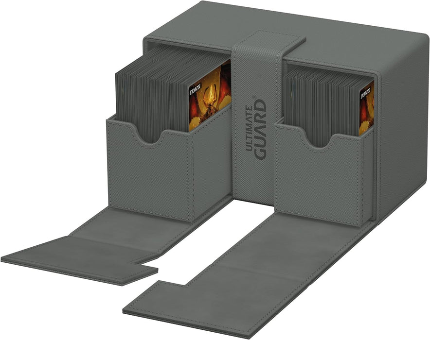 Ultimate Guard UGD011241 Twin Flip'n`Tray 160+ XenoSkin Monocolour Grey Card Box