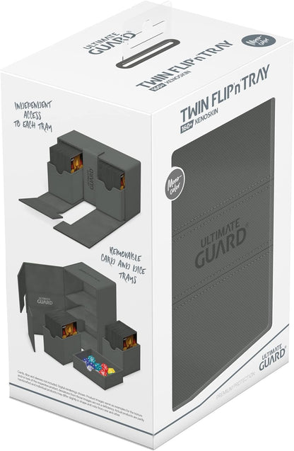 Ultimate Guard UGD011241 Twin Flip'n`Tray 160+ XenoSkin Monocolour Grey Card Box