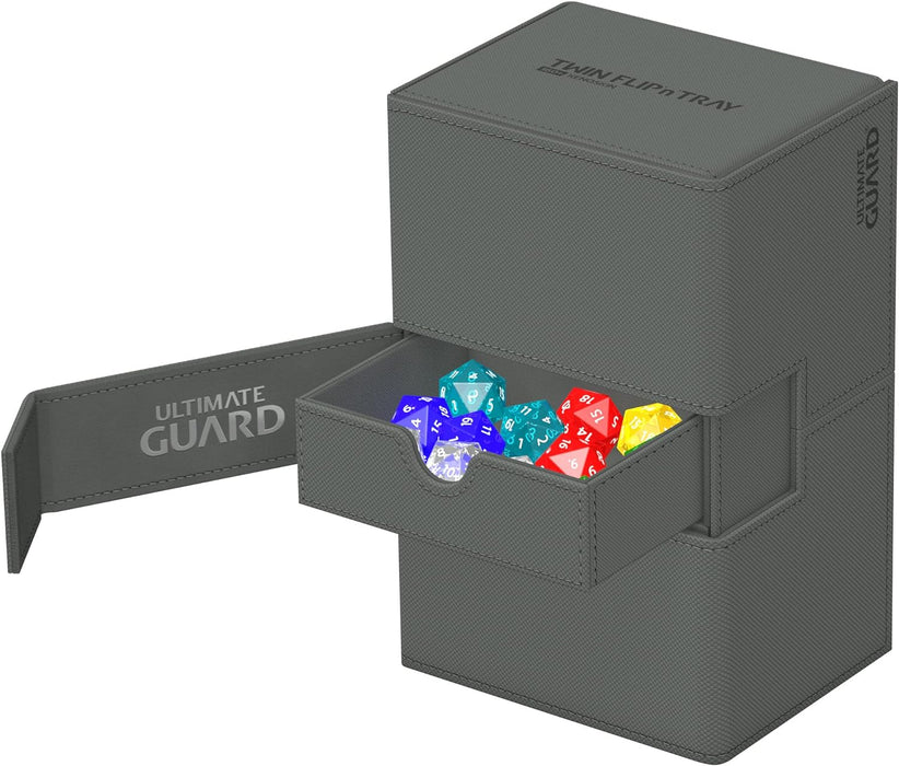 Ultimate Guard UGD011241 Twin Flip'n`Tray 160+ XenoSkin Monocolour Grey Card Box