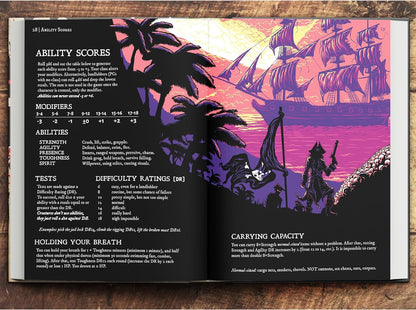 Pirate Borg Core Rulebook (Fantasy RPG, Digest-Sized Hardback