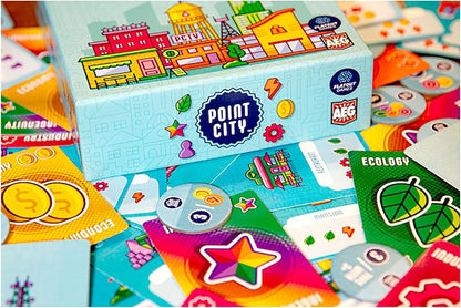 Point City - AEG, Flatout Games, City Building, Drafting Collection Card Game, Family Ages 10+, 15-30 min, 1-4 Players