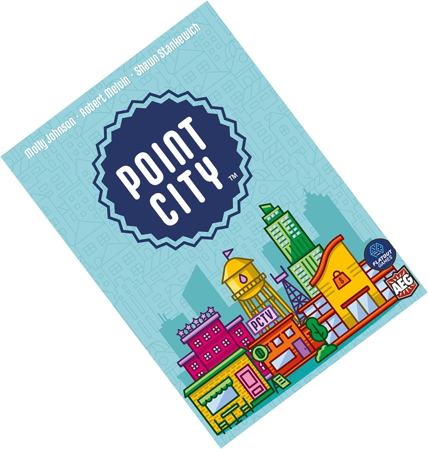 Point City - AEG, Flatout Games, City Building, Drafting Collection Card Game, Family Ages 10+, 15-30 min, 1-4 Players