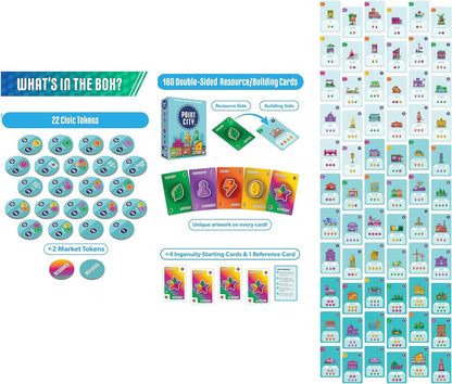 Point City - AEG, Flatout Games, City Building, Drafting Collection Card Game, Family Ages 10+, 15-30 min, 1-4 Players