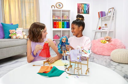 Rainbow High Dream & Design Fashion Studio Playset - Fashion Design Playset with Blue Skyler Bradshaw Doll and Easy No-Sew Fashion Kit - Ideal for Kids Ages 4-12 and Collectors
