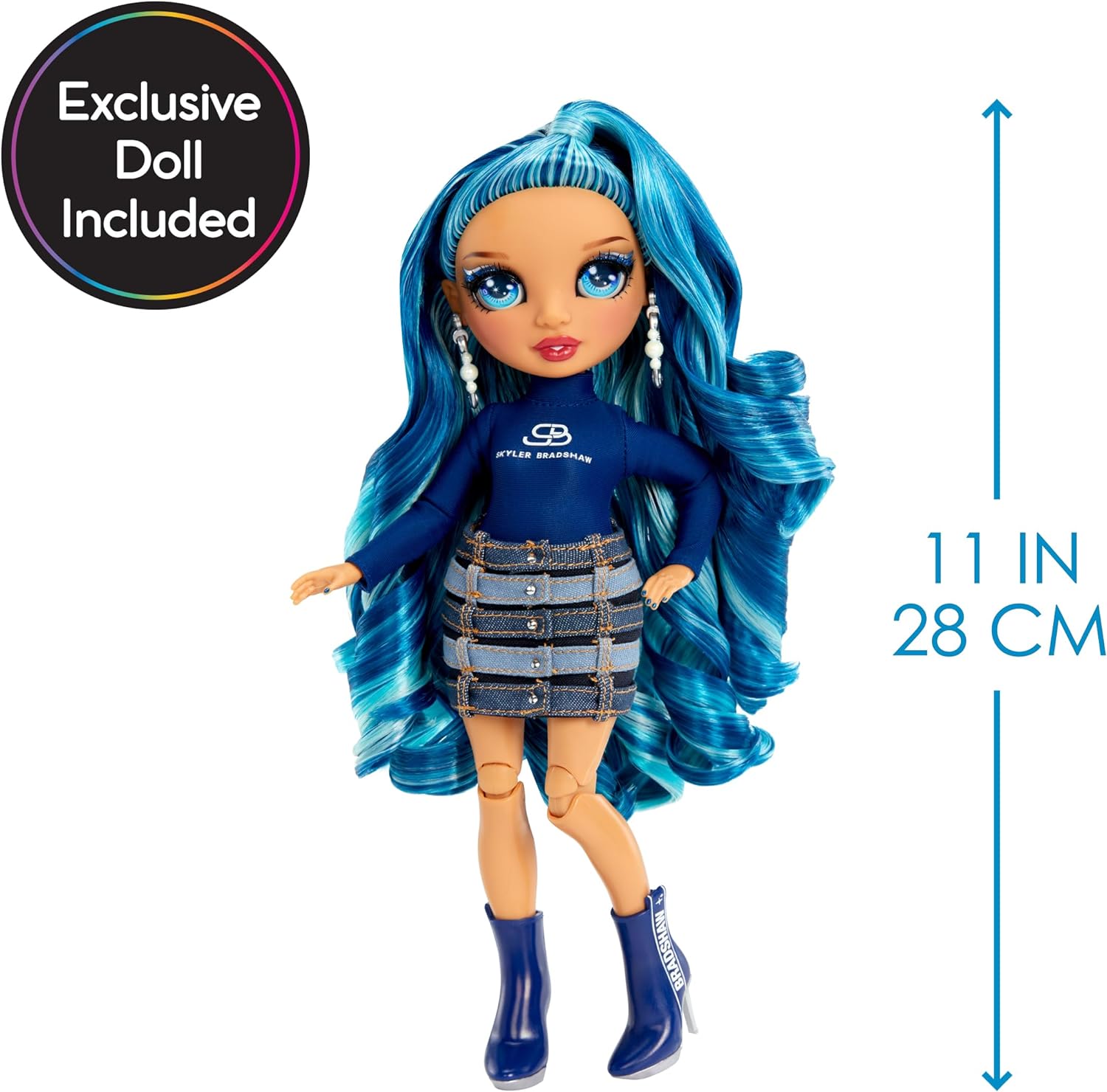 Rainbow High Dream & Design Fashion Studio Playset - Fashion Design Playset with Blue Skyler Bradshaw Doll and Easy No-Sew Fashion Kit - Ideal for Kids Ages 4-12 and Collectors