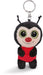 NICI 45546 geliefde sleutelhanger lieveheersbeestje Lily May 9 cm, grote glitterogen, pluche dier met sleutelring, zwart/rood