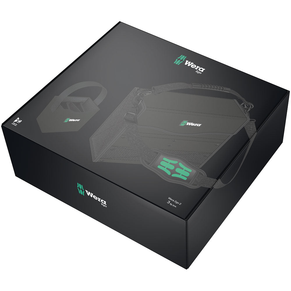Wera 2go 2 Tool Container Set, 3PC, 05004351001 & 2go 7 High Tool Box 100 x 105 x 300 mm, 05004356001