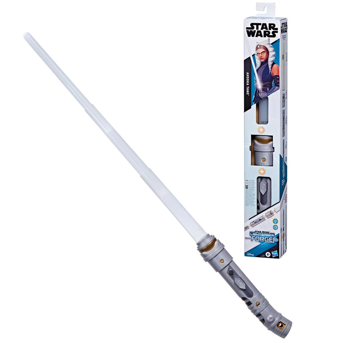 STAR WARS Lightsaber Forge Ahsoka Tano Electronic Extendable Lightsaber, Customizable Roleplay Toy (F7426) for Kids Ages 4 and Up